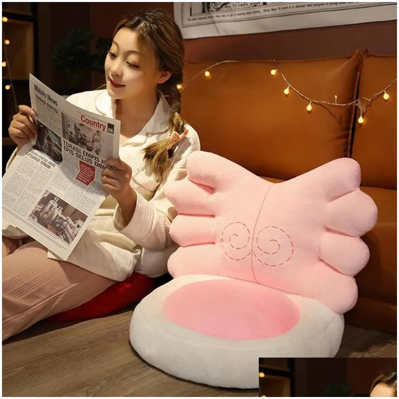 cushion/decorative pillow e9la cute wings chair cushion stuffed desk seat warm comfort plush back pillows for support waist backrest w