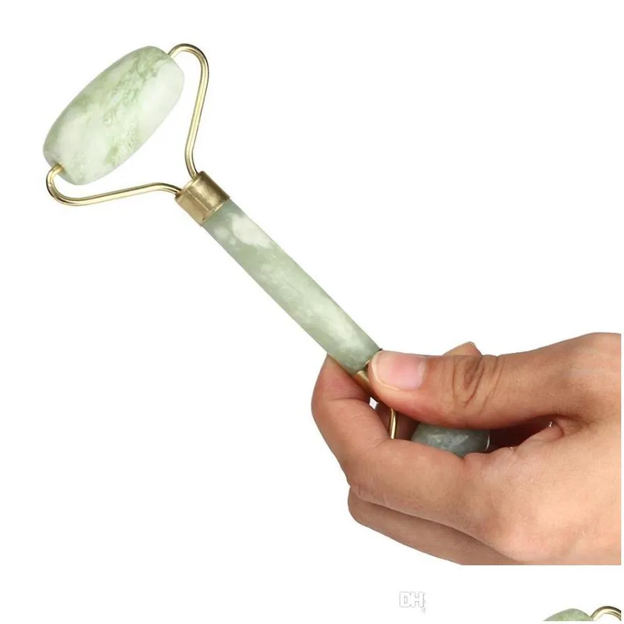 newest portable pratical jade facial massage roller anti wrinkle healthy face body head foot nature beauty tools