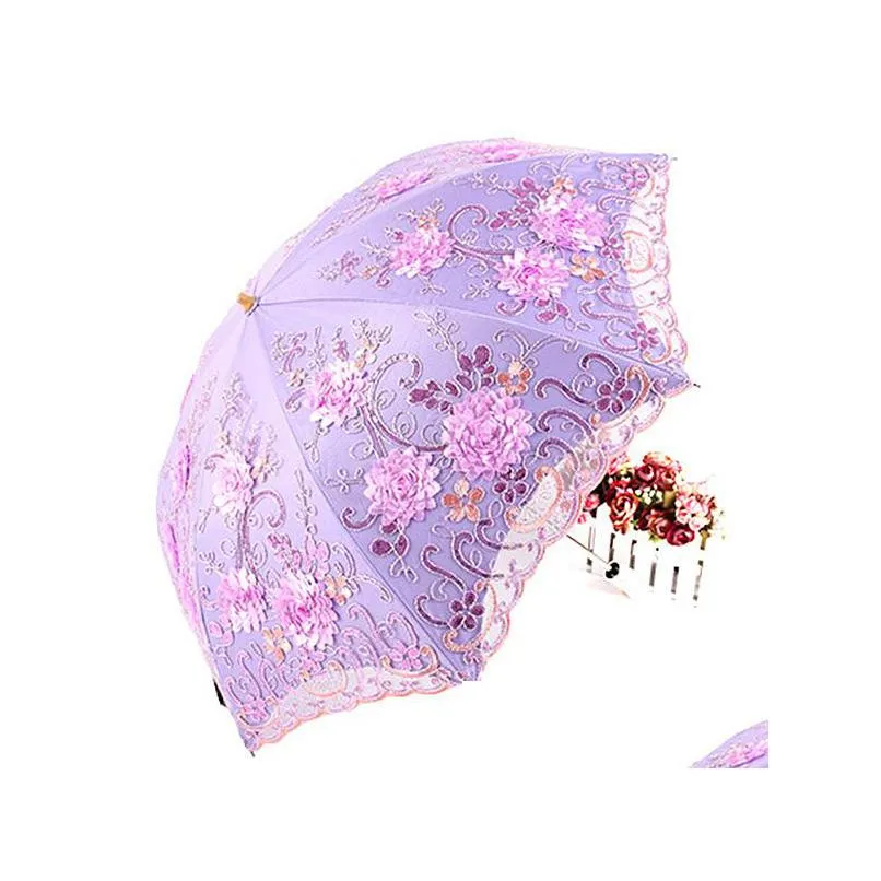 folding umbrella rain women elegant lace umbrella windproof sun sunshade rain umbrellas antiuv waterproof parasol