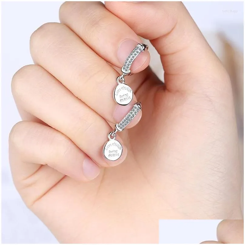 hoop earrings womens fashion luxury shiny crystal with round pendants classic earring hoops huggies love always jewelry