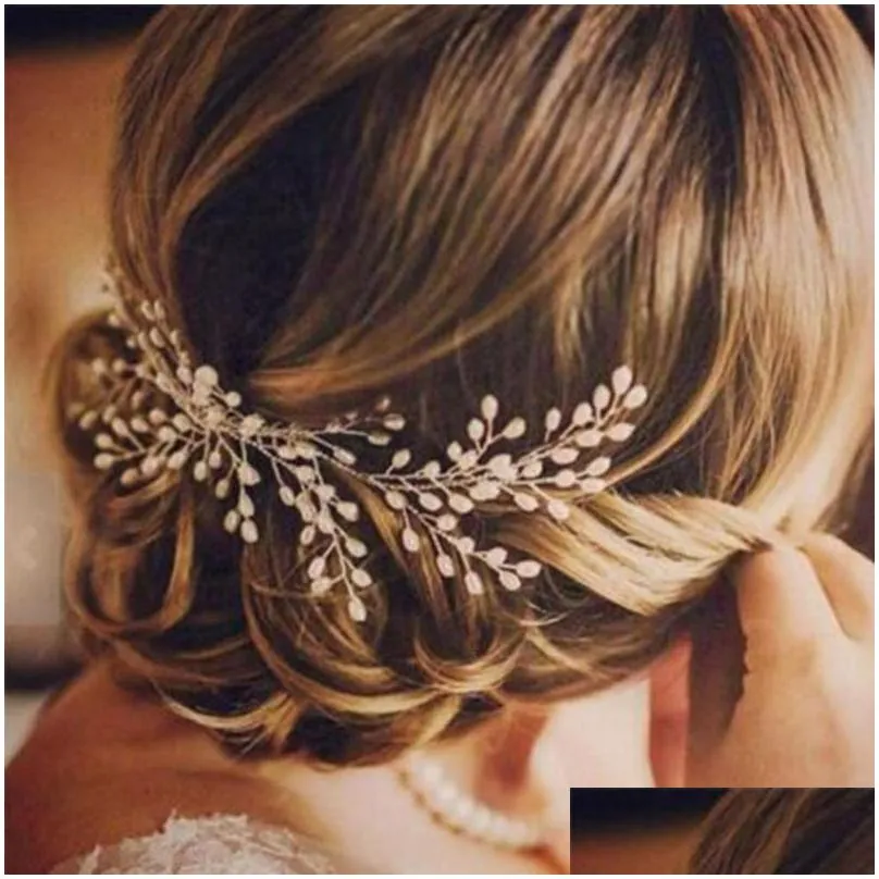 hair accessories wedding clip decorative accessory elegant imitation pearl head bridal comb for party