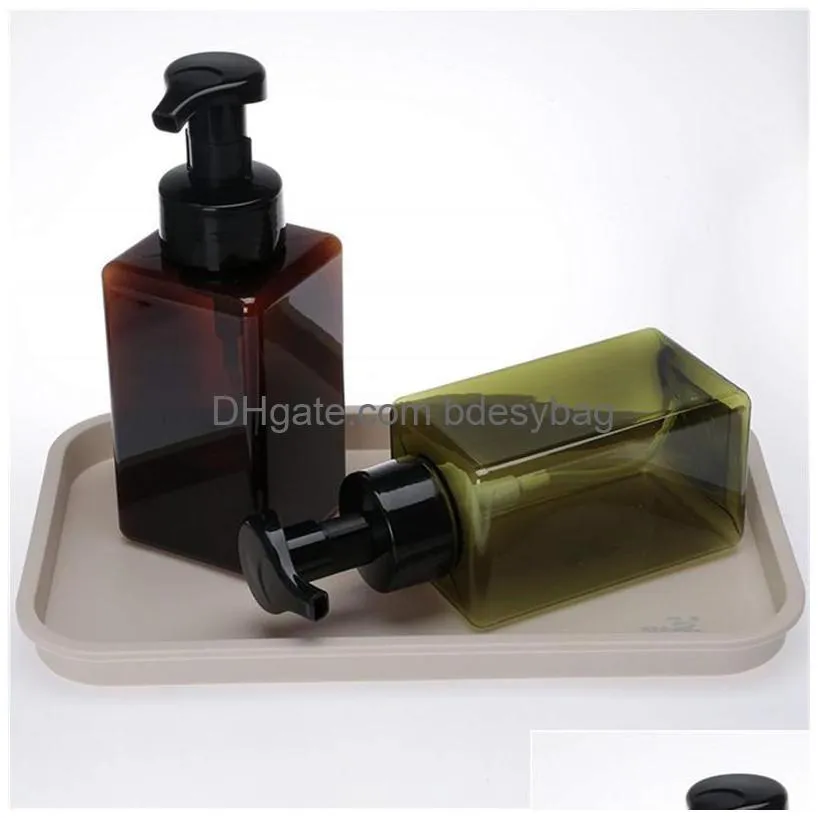 450ml 15oz foaming soap dispensers petg pump bottle refillable container travel shampoo hand soap mousses liquid bottle for bathroom