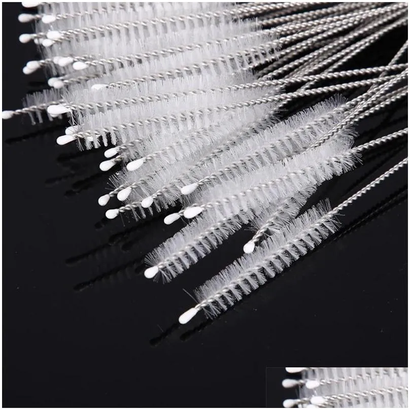 100x pipe cleaners nylon straw 17cm length drinking straws brushes for sippy cup bottle and tube