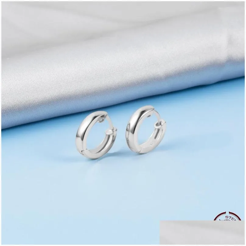 mini hoop earrings 925 sterling silver jewelry cirle round 18 k gold plated fashion cool earring gift box pack huggie