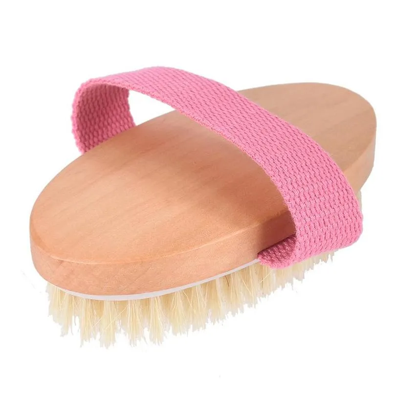 dry brushing body brush natural bristle soft spa brush bath massager home exfoliating scrub massage shower brushes jy1060