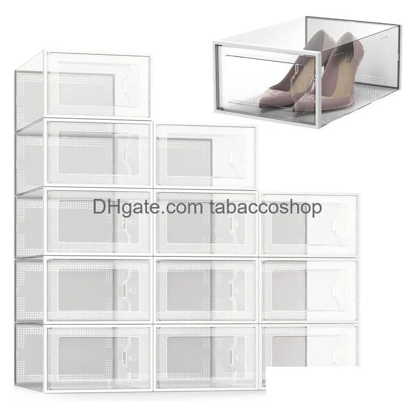 shoe storage boxes clear plastic stackable shoe organizer for closet foldable shoes containers bins holders