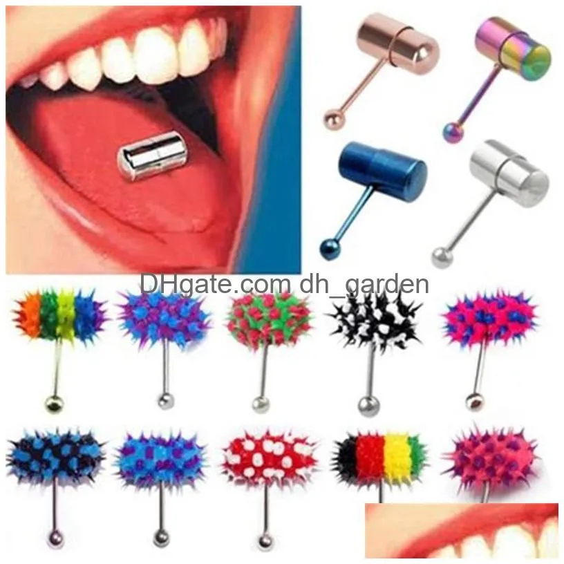 puncture jewelry vibration silicone tongue ring multi colorwholesale new hot selling vibrating tongue nails exquisite 256 t2