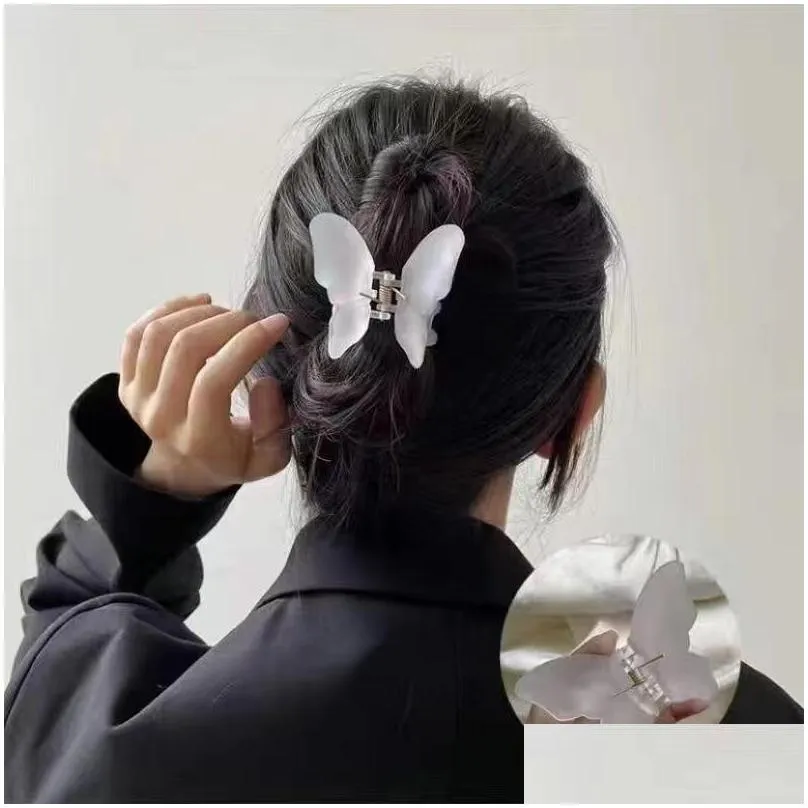 super fairy butterfly clip shark clips female summer back of head hair clip small headdress 