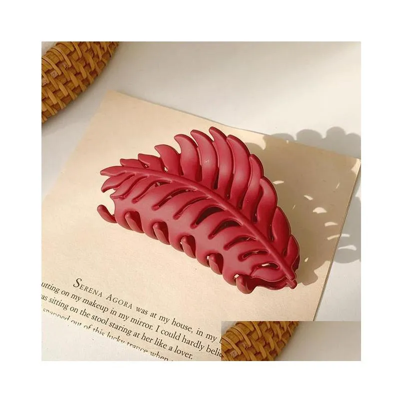 large leaf hair claw clip back head bathing girls for women hair hair headwear accessories shark plate clip