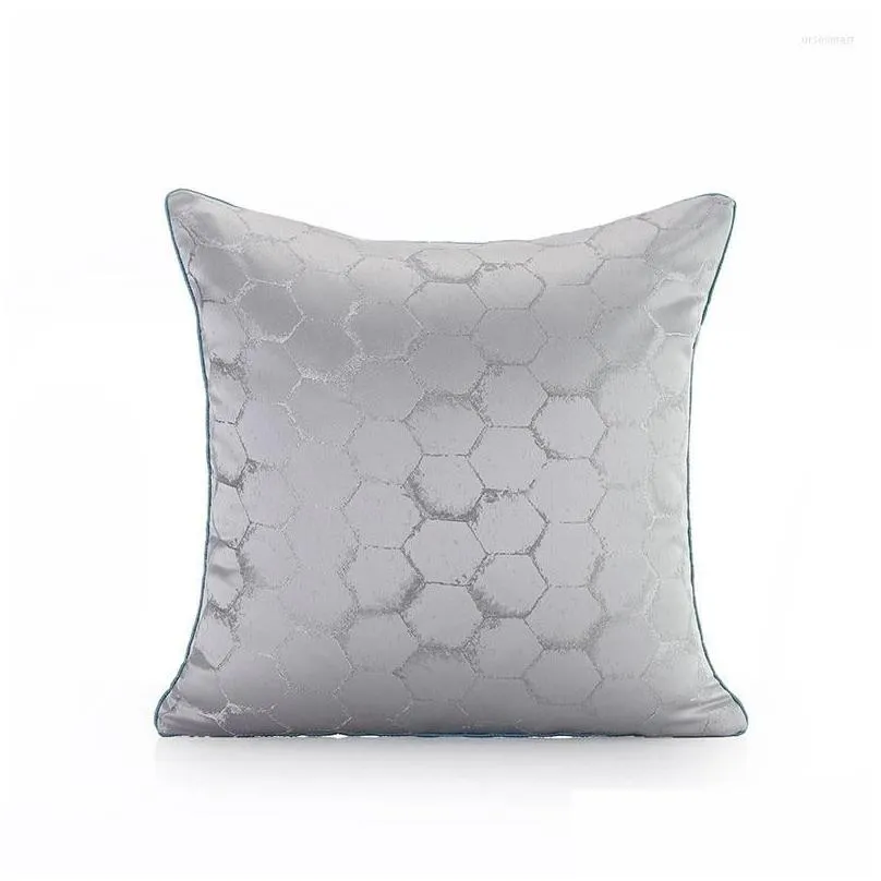 pillow modern luxury cover sofa nordic jacquard pillowcases bedroom home decorive grey coffee 45x45cm