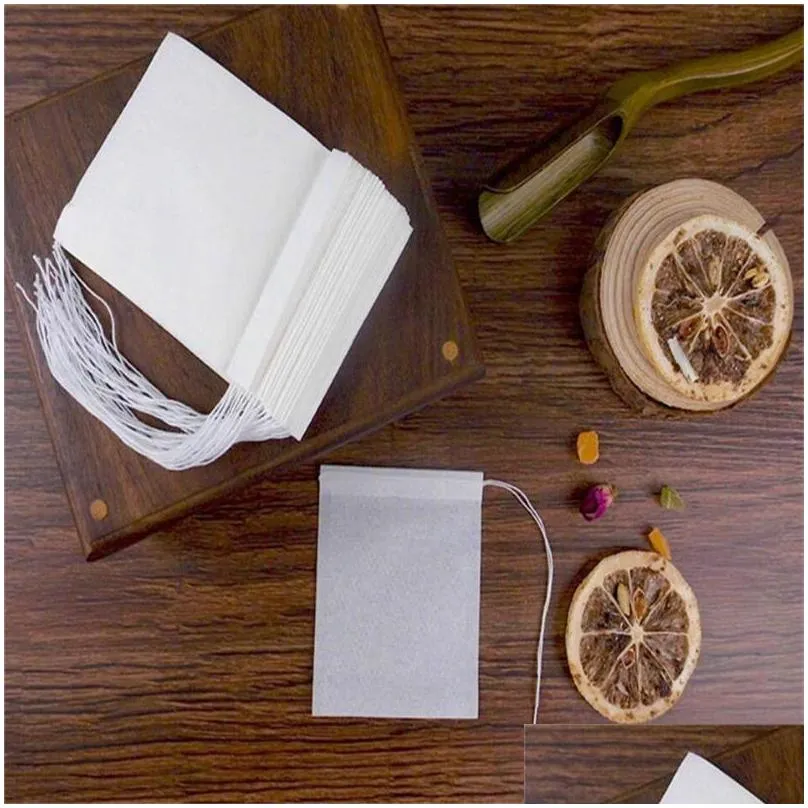 100pcs/lot tea filter bag coffee tools disposable unbleached papers empty paper strainers for loose leaf