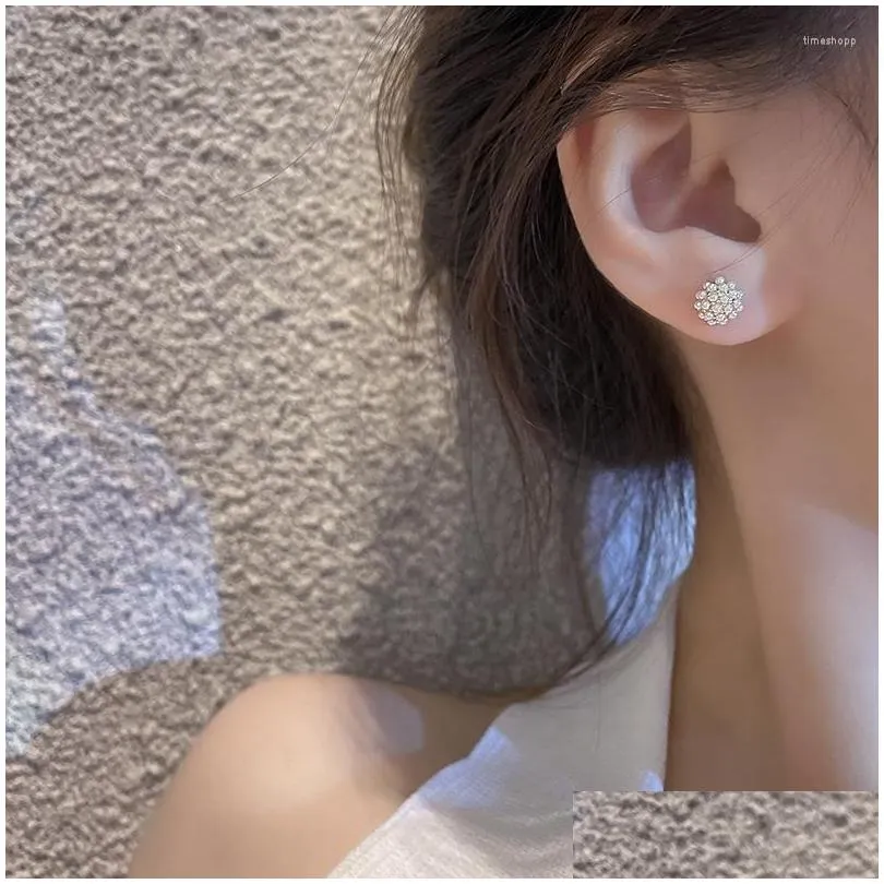 hoop earrings korea fashion round pearl stud for women gold color sweet accessories jewelry earstuds girls gift