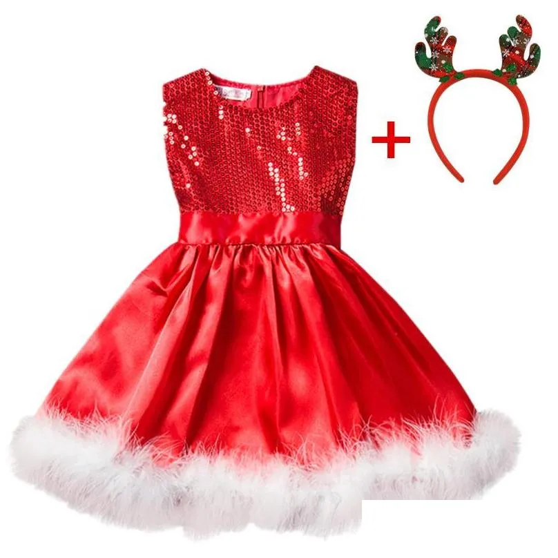 girls dresses baby christmas dress for girls red xmas party princess costume santa claus kids happy year clothes gifts 2 3 4 5 6