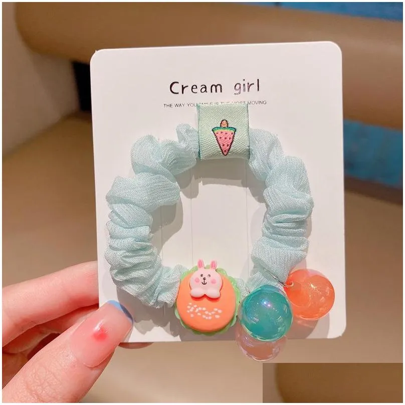 korean version of childrens headband cartoon hairband girls tie hair rope hair ornaments little cute elastic rubber band