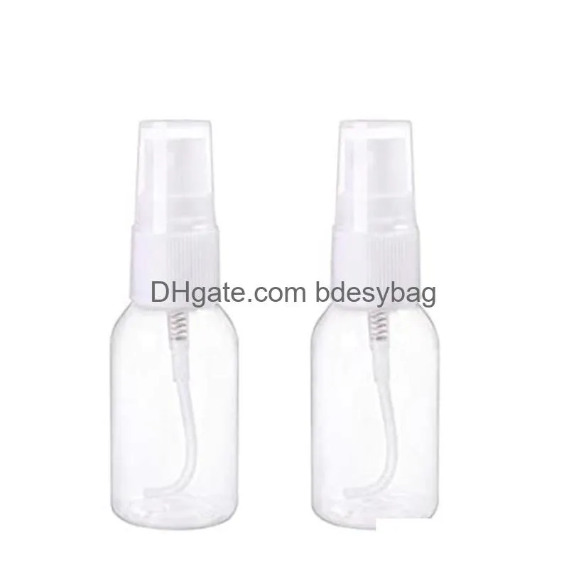 30ml 1oz plastic clear spray bottles refillable small portable empty bottle for travel essential oils perfumes