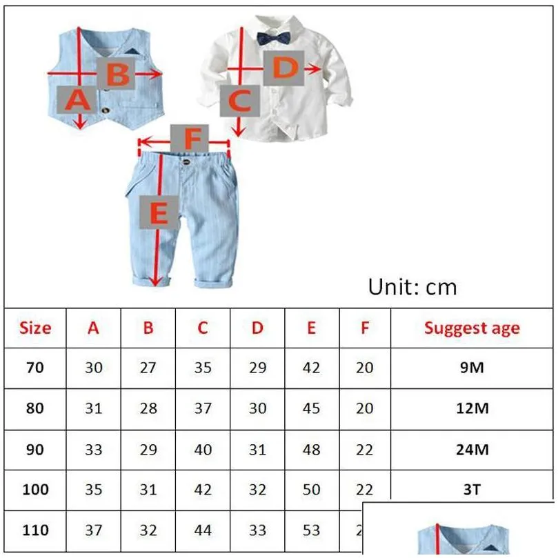 clothing sets long sleeves boys clothes suits toddler kids wedding formal party striped 15 years baby hat vest shirt pants boy