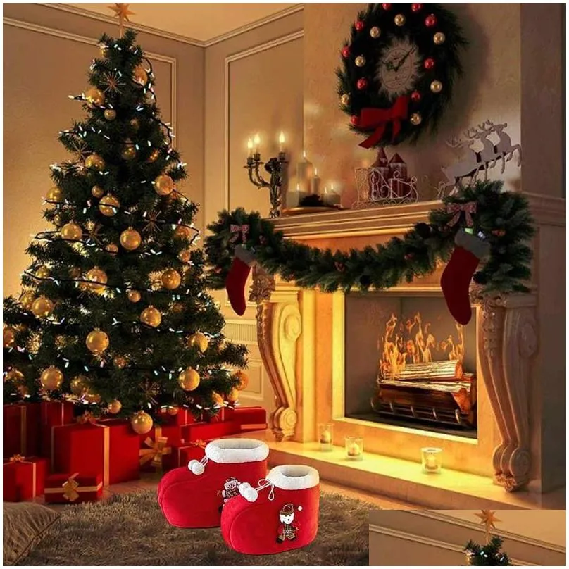 cute christmas boots dog nest cat winter warmth pet supplies litter small red beds furniture