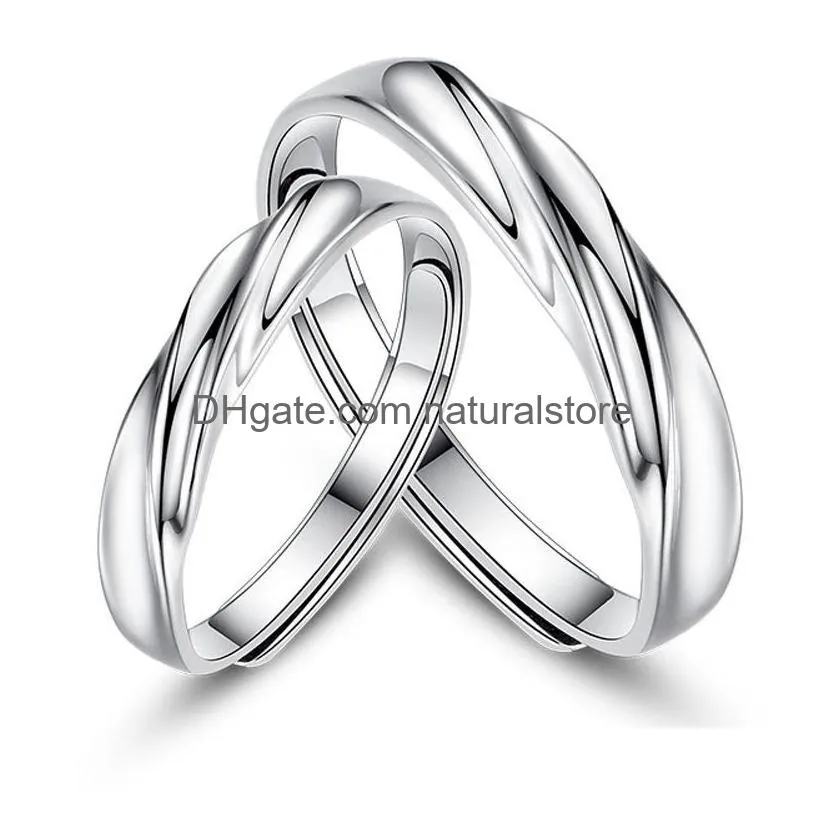 sterling silver couples ring couple titanium steel diamond ring european and american fashion openable couples ring