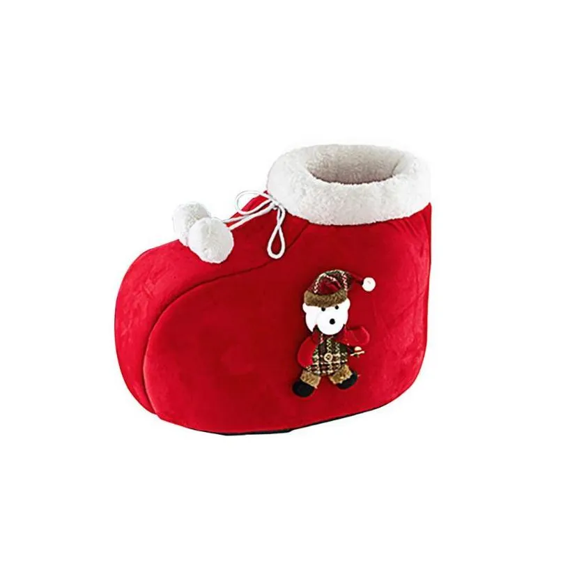 cute christmas boots dog nest cat winter warmth pet supplies litter small red beds furniture