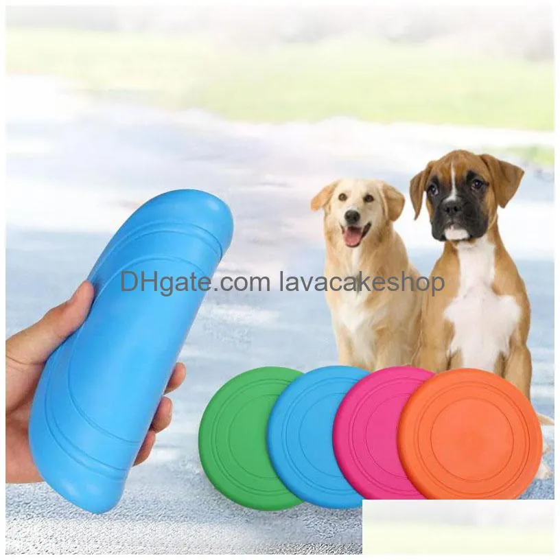 soft nonslip dog flying environmental protection silicone toy game antichew toy pet puppy training interactive tool