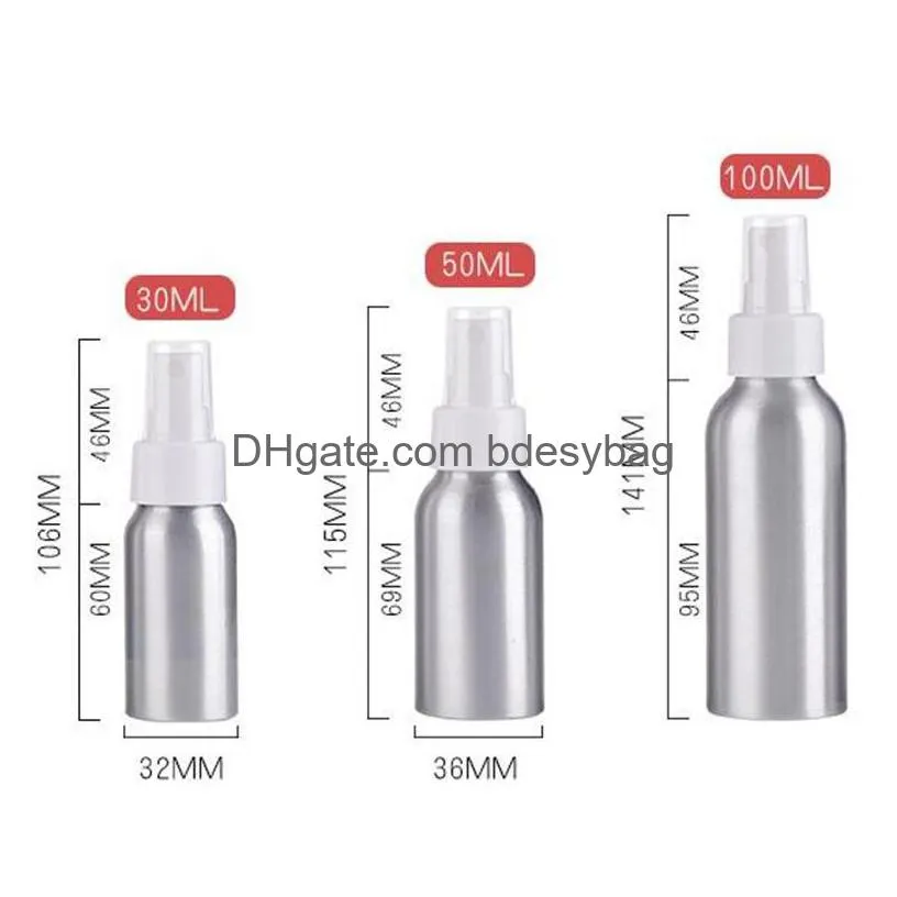 30ml 50ml 100ml 120ml 150ml 250ml aluminum fine mist spray bottles refillable atomizer container cosmetic perfume bottle packaging