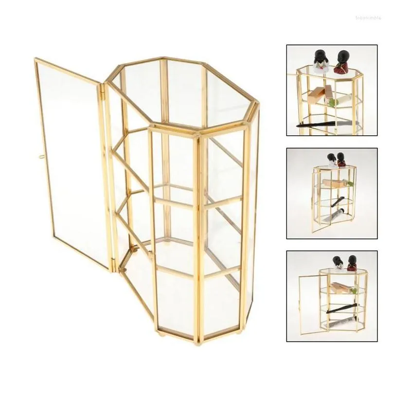 jewelry pouches 3tier box glass makeup organizer multifunction display case for dressing table decoration storage