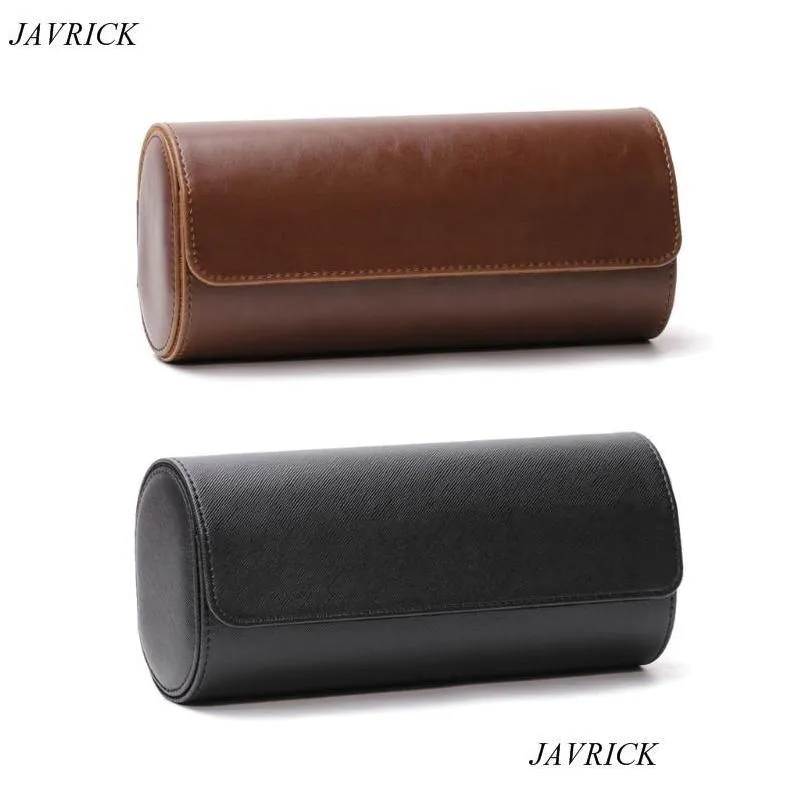 slots watch roll travel case portable leather storage box slid in out jewelry pouches bags