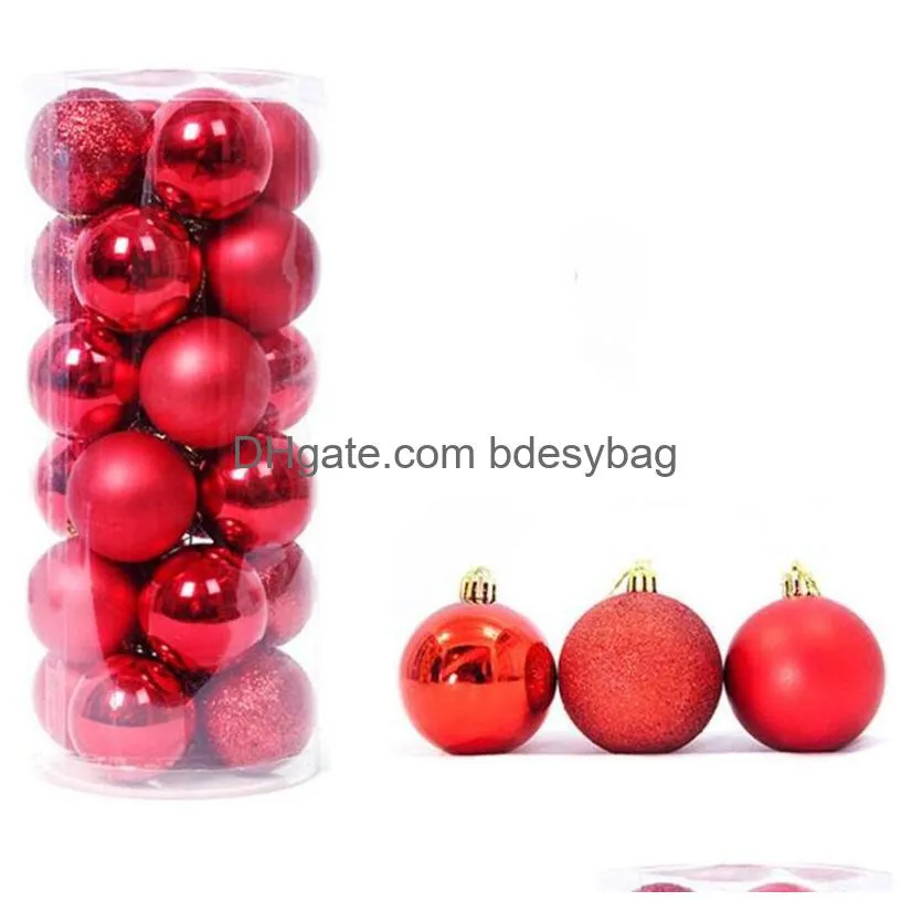 24pcs 3cm 4cm christmas ball ornaments multicolor xmas tree decoration balls for holiday wedding party decorations