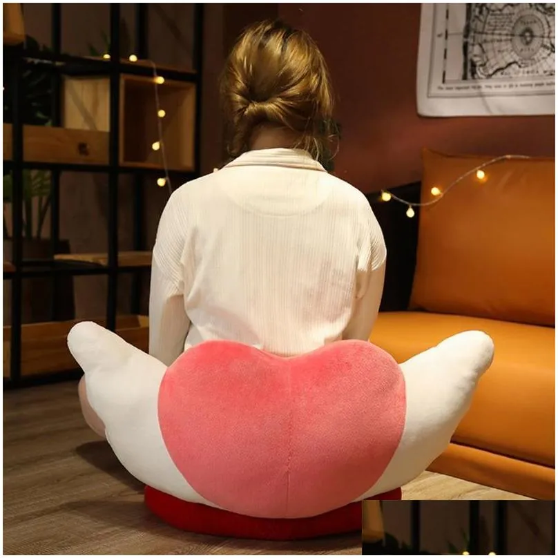 cushion/decorative pillow e9la cute wings chair cushion stuffed desk seat warm comfort plush back pillows for support waist backrest w