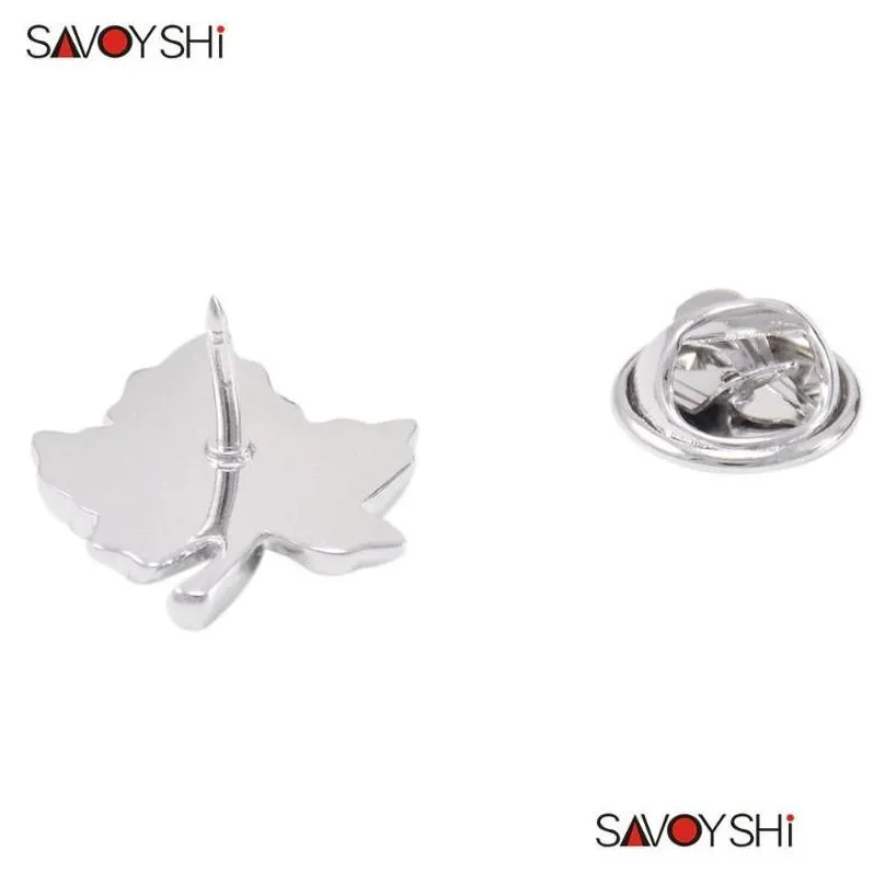 pins brooches savoyshi silver color brooch pins suit sweater collar lapel metal pin leaves accessories