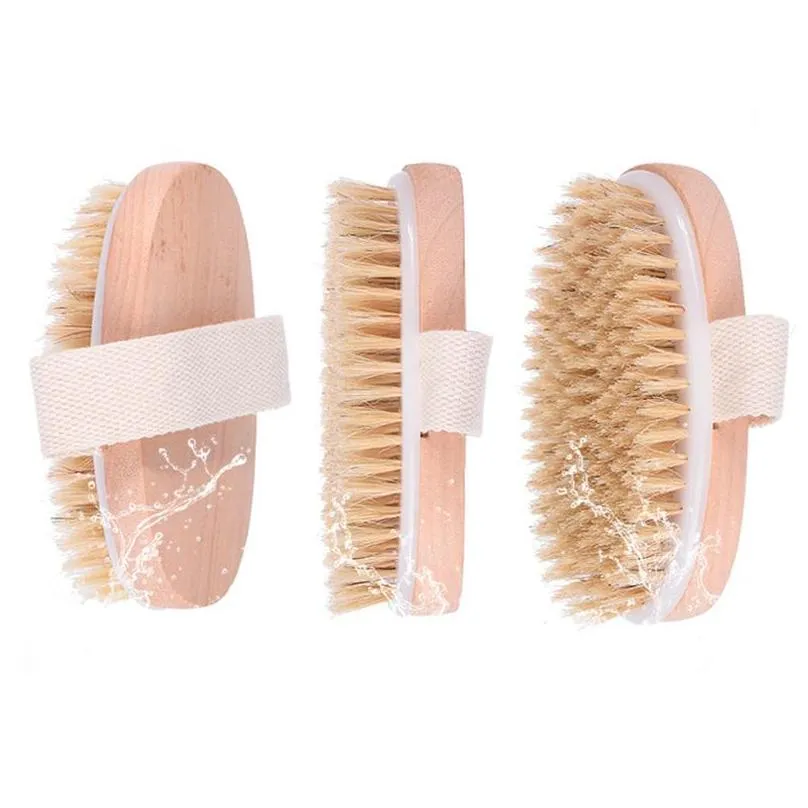 dry brushing body brush natural bristle soft spa brush bath massager home exfoliating scrub massage shower brushes jy1060