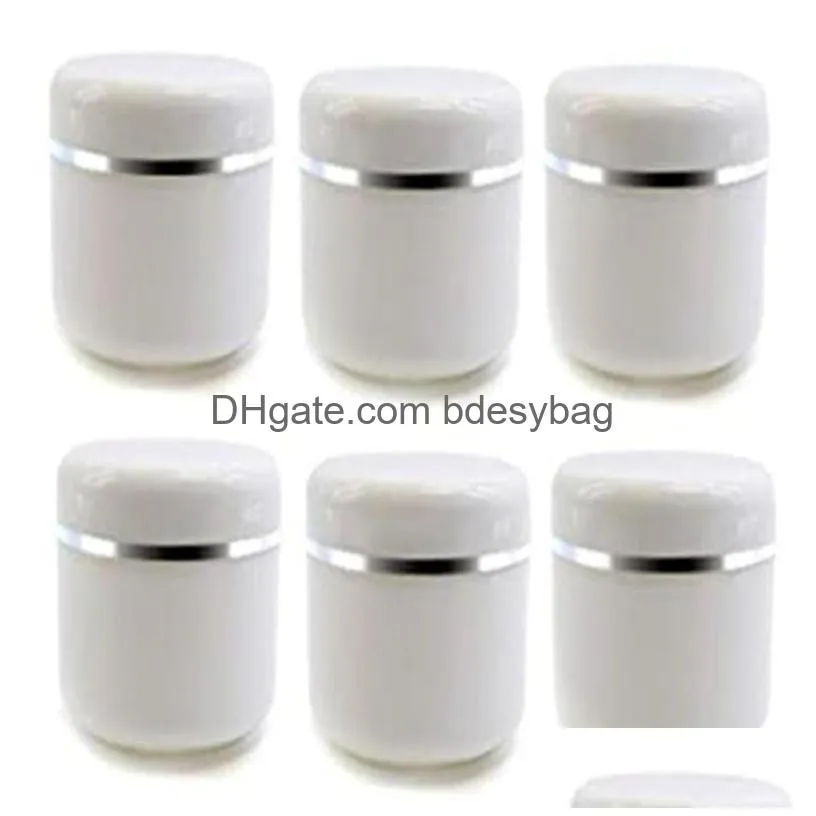 20g 30g 50g 100g 150g 200g 250g empty refillable travel cosmetic bottles plastic white sample packing makeup face cream storage