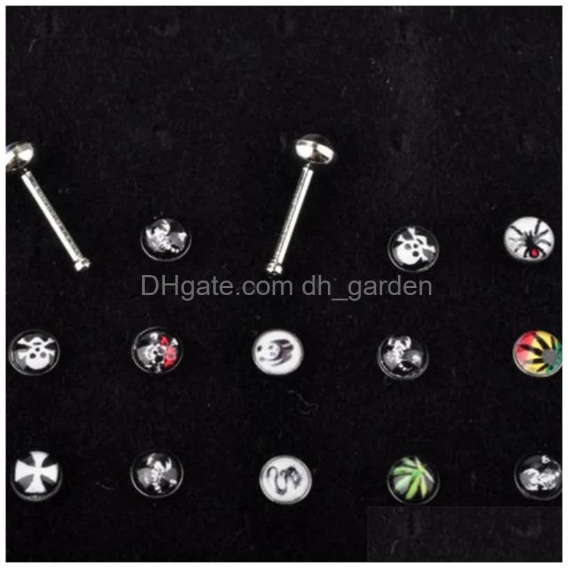 144 pcs/lot 316l stainless steel womens body jewelry nose studs nose ring body piercing 566 t2