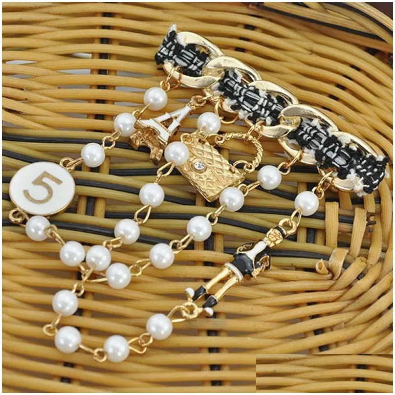 sale items shipping elegant lady pearl chains brooches pins scarf buckle collar jewelry clothing decorations top wholesale