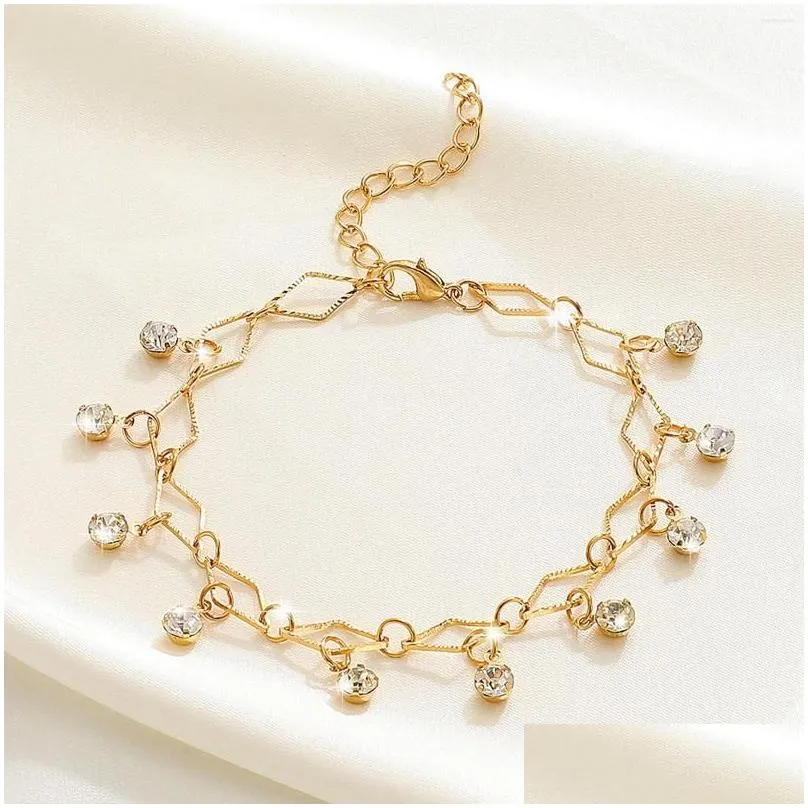 bangle rings and bracelets set for teens transparent crystal tassel bracelet woman fashion light luxury en hoops earrings women
