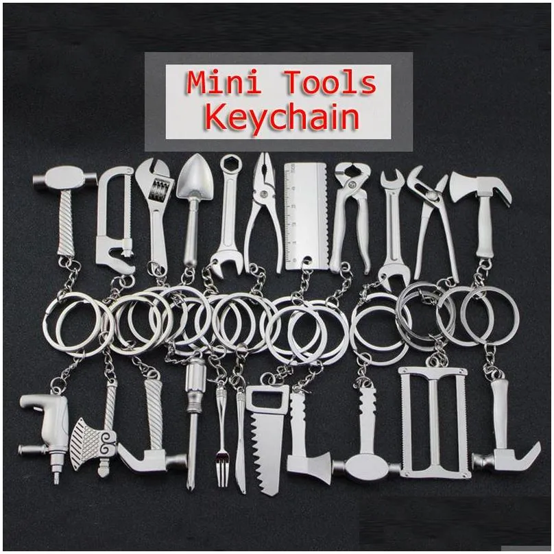 creative metal tools keychain outdoor camping flexible mini wrench kit hiking emergency tools keyring home wrench pendant dh1269 t03