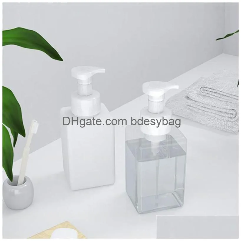 450ml 15oz foaming soap dispensers petg pump bottle refillable container travel shampoo hand soap mousses liquid bottle for bathroom