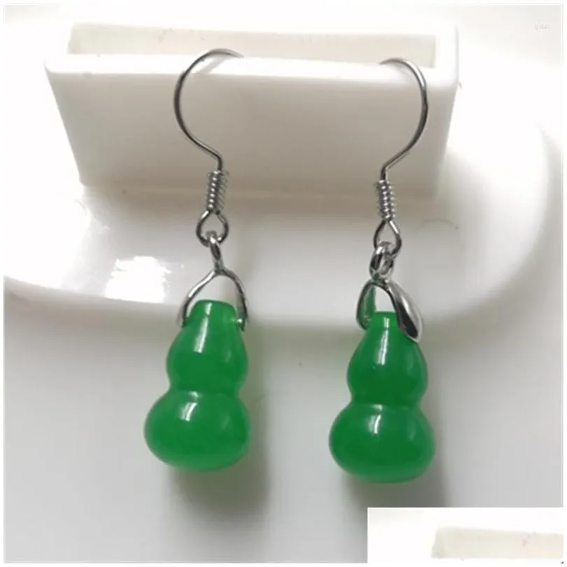 dangle earrings jade green malay womens simple versatile jewelry