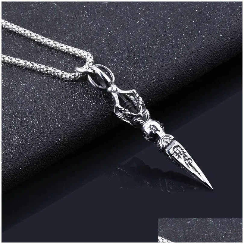 pendant necklaces antique vajra evil jiang dagger necklace rock chain india ganesha buddhism for women men jewerlypendant