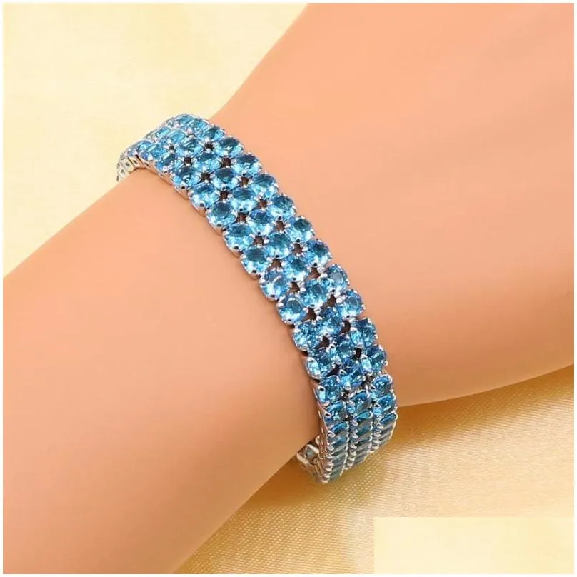 link bracelets fashion silver color bracelet for women superior black cubic zirconia adjustable chain length 18 2cm