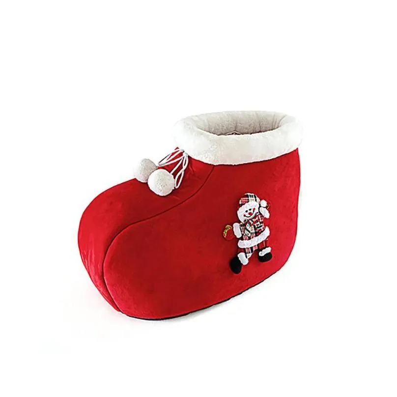 cute christmas boots dog nest cat winter warmth pet supplies litter small red beds furniture