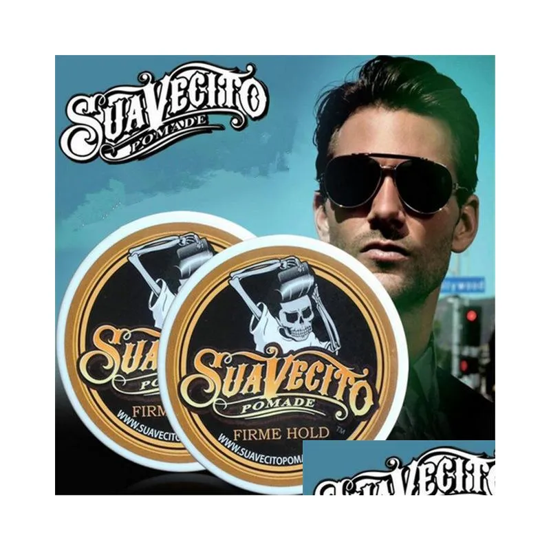 high quality suavecito pomade strong style restoring ancient ways hair wax slicked back oil wax mud bests skull keep very stronger hold dhs fast