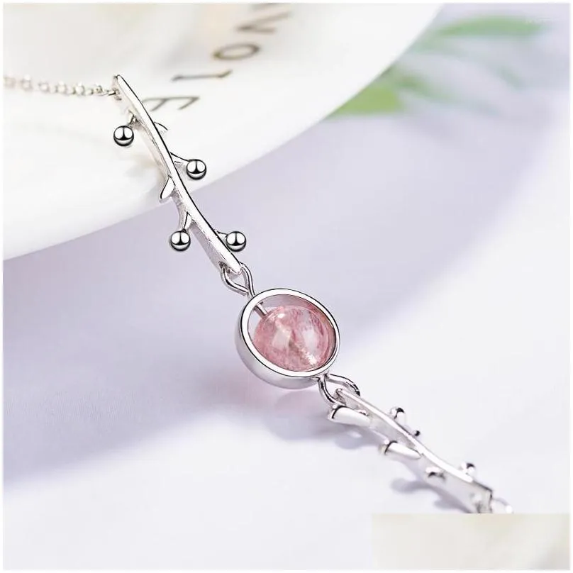 link bracelets sterling silver bracelet color crystal female romantic beautiful jewelry accessories lucky