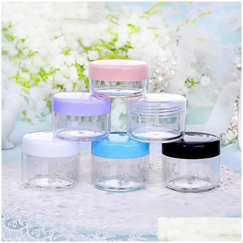 10g 15g 20g empty cosmetic bottles clear container plastic jar pot makeup travel cream lotion refillable packing bottle