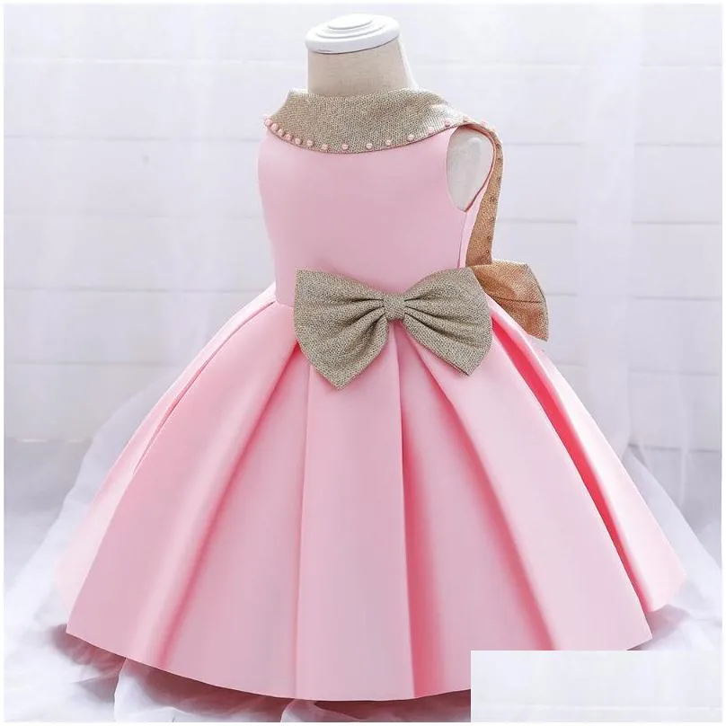 girls dresses summer ceremony 1st birthday dress for baby girl clothes beading wedding princess ball gown party infant vestidos