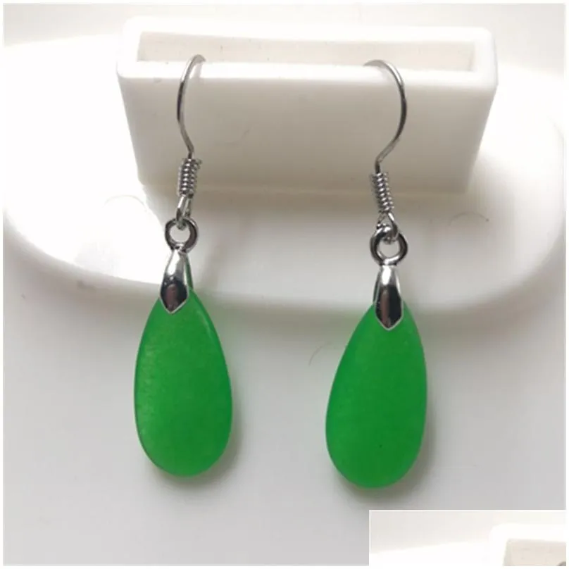 dangle earrings jade green malay womens simple versatile jewelry
