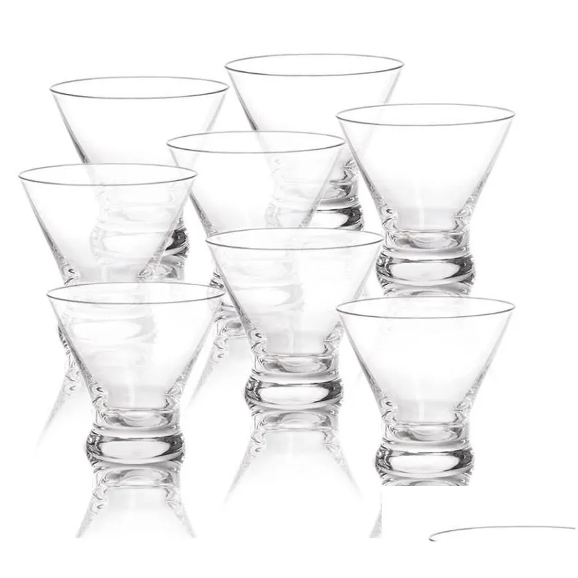 stemless martini glasses set shrimp cocktail glasses with heavy base