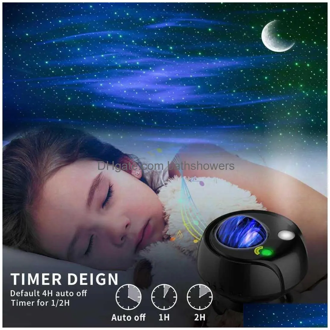 new aurora star light projector led night light nebula moon lamp northern lights star projector for bedroom decoration kids gift y0910