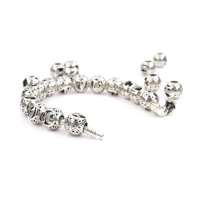 authentic 925 sterling silver 26 letters beads crystal big hole loose alphabet beads charms for bracelets jewelry making craft