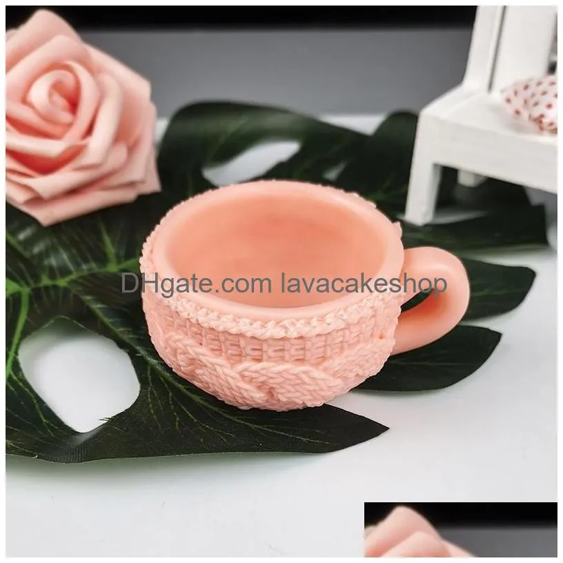 przy 3d cup mould silicone sweater coffee soap molds fondant handmade mold clay resin candle 220531